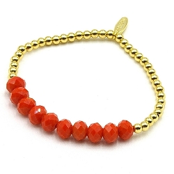 Armband facet 6mm (champagne)