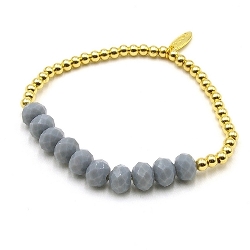 Armband facet 6mm (champagne)