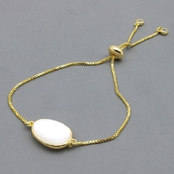 Armband facet 6mm (champagne)