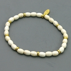 Armband facet 6mm (champagne)