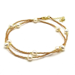 Armband facet 6mm (champagne)