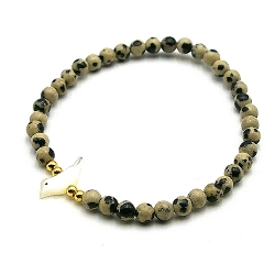 Armband facet 6mm (champagne)