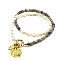 Armband facet 6mm (champagne)