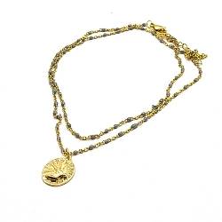 Armband facet 6mm (champagne)