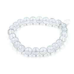 Armband 10mm glas lichtblauw