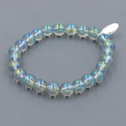 Armband 10mm glas lichtgroen AB