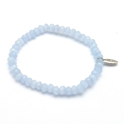 Armband facet 6mm (iceblue)