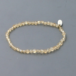 Armband facet met platte vlakken champagne