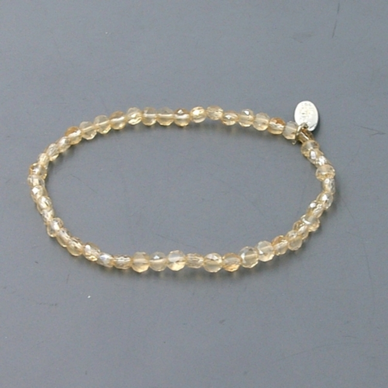 Armband facet met platte vlakken champagne