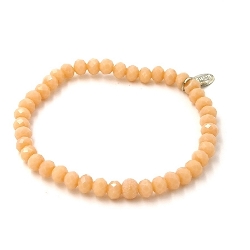 Armband facet 6mm (zalm)