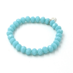 Armband facet 8mm (lichtblauw)