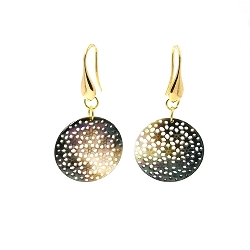 Oorbellen mother of pearl opengewerkt rondje