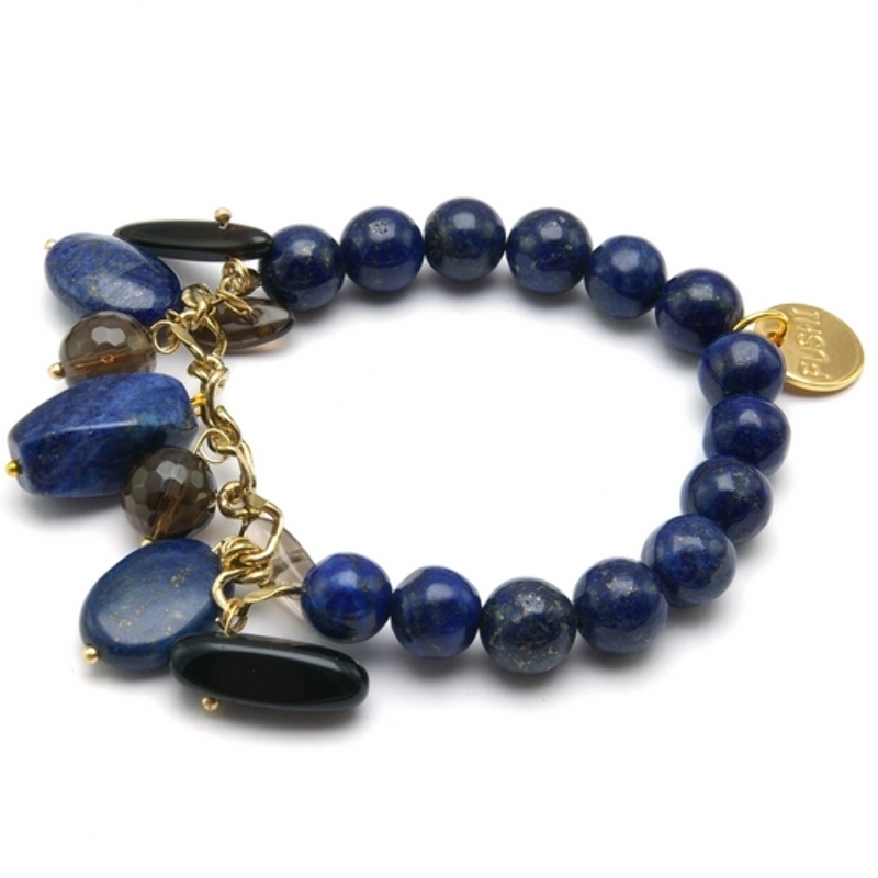 Armband met bedels lapis lazuli