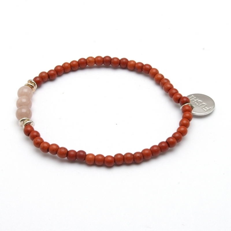 Armband 4mm gekleurd turquoise en steenkralen