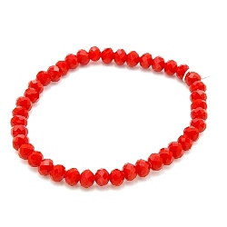 Armband facet 6mm (rood)