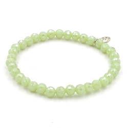 Armband facet 6mm (lichtgroen)