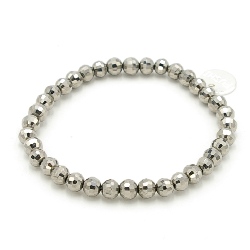 Armband facet 6mm (antraciet)