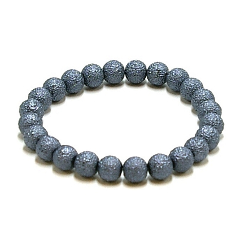 Armband ijsparel 8mm (grijs)