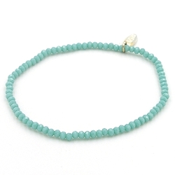 Armband facet 3mm (zeegroen)