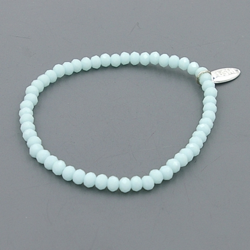 Armband facet 4mm (lichtblauw)