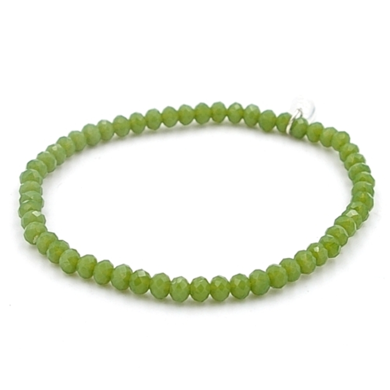 Armband facet 4mm (groen)