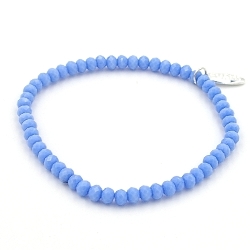 Armband facet 4mm (blauw)