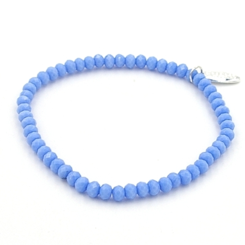 Armband facet 4mm (blauw)