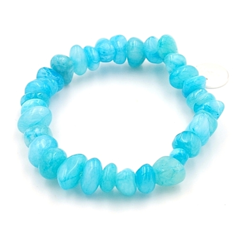 Armband chips steenkralen blauw