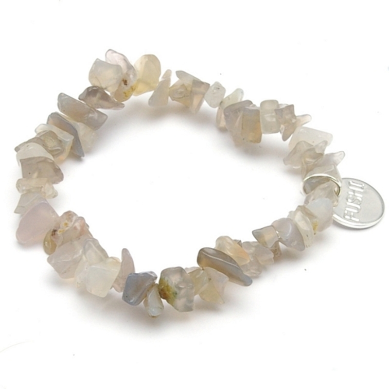 Armband halfedelsteen chips agaat
