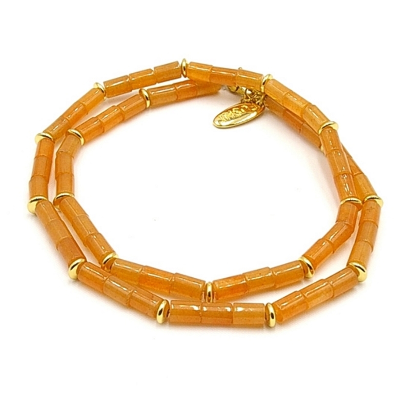 Ketting kort halfedelsteen red aventurine
