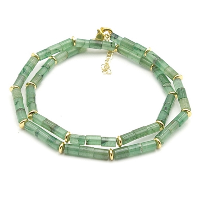 Ketting kort halfedelsteen jade