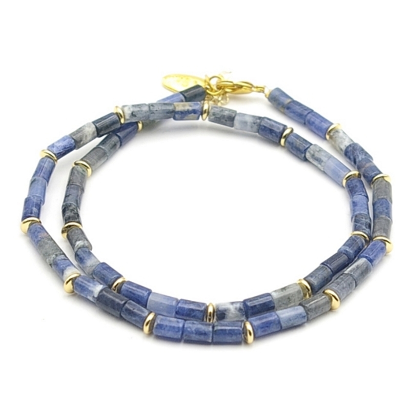 Ketting kort halfedelsteen sodalite
