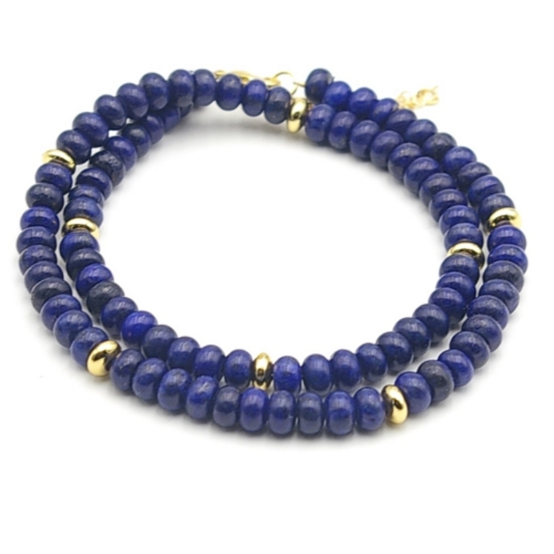 Ketting kort halfedelsteen lapis