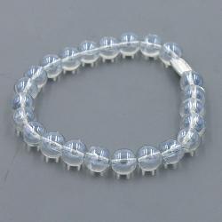 Armband 10mm glas lichtblauw