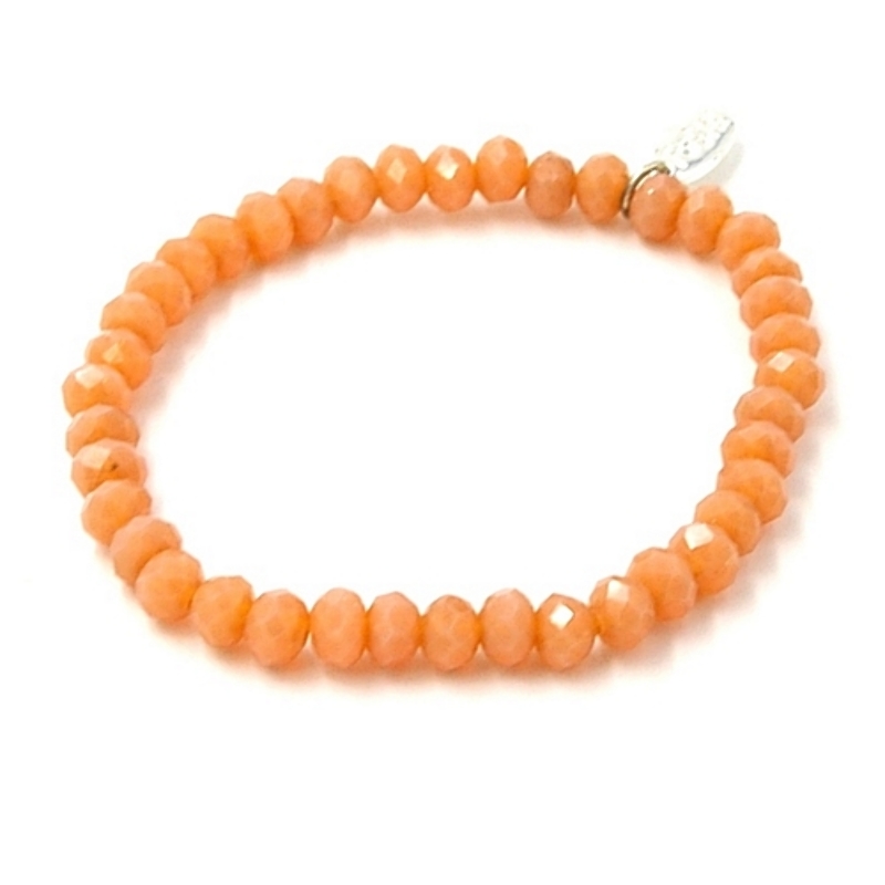 Armband facet 6mm (zalm)