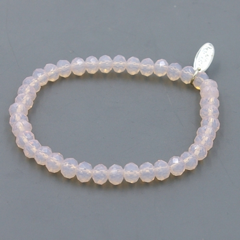 Armband facet 6mm (lichtroze AB)