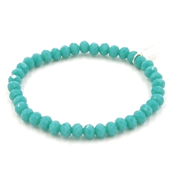 Armband facet 6mm (zeegroen)