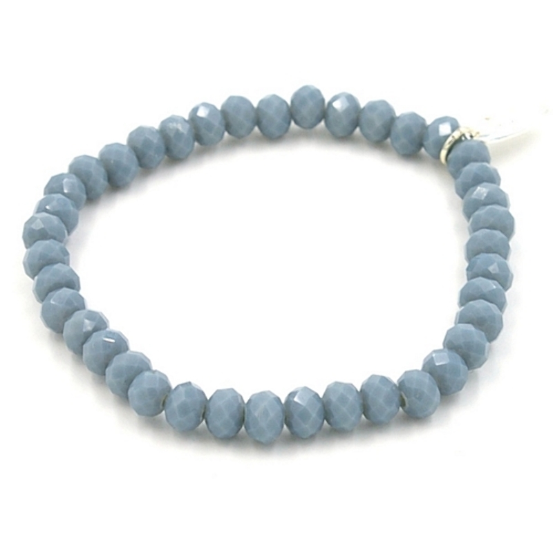 Armband facet 6mm (blauwgrijs)