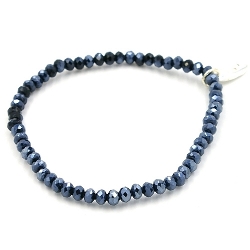 Armband facet 4mm (donkerblauw)