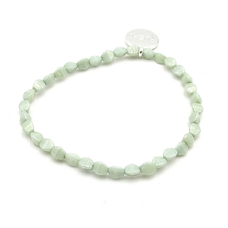 Armband facetgeslepen glas mintgroen