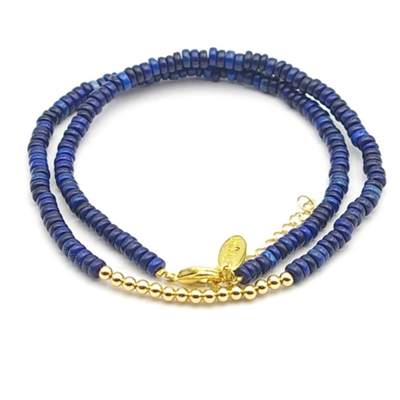 Ketting kort halfedelsteen blue spot