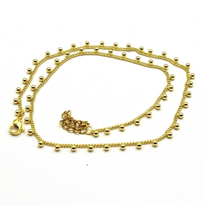 Ketting metaal goud balletjes