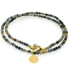 Ketting halfedelsteen 3mm...