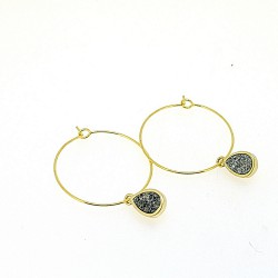 Oorbellen creolen dun met...