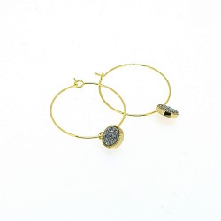 Oorbellen creolen dun met...