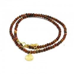 Ketting halfedelsteen 3mm...