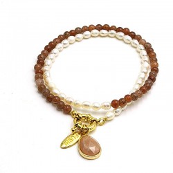 Ketting kort zoetwaterparel...