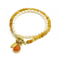 Ketting kort zoetwaterparel...