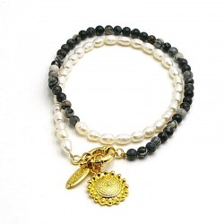 Ketting kort zoetwaterparel...