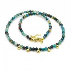 Ketting dyed Agate facet...